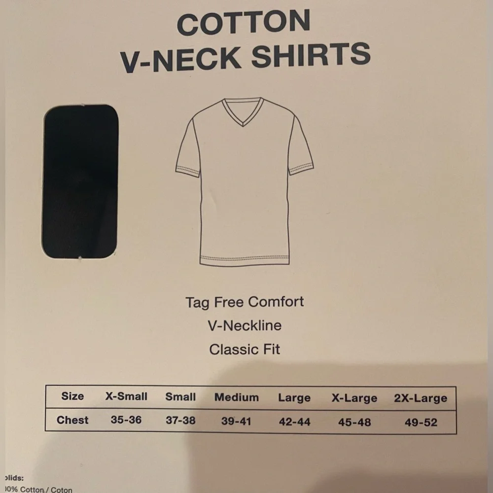 Gap Men’s 3 Pack Cotton V-Neck Undershirts‎ Tee T-Shirt Tagless Black